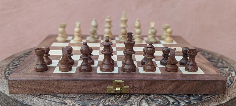 Handmade European Signature Wooden Chess Set